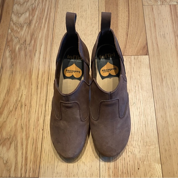 Swedish Hasbeens Toffel Chelsea Boots Brown Slip-On Leather Size 37 - Picture 4 of 6